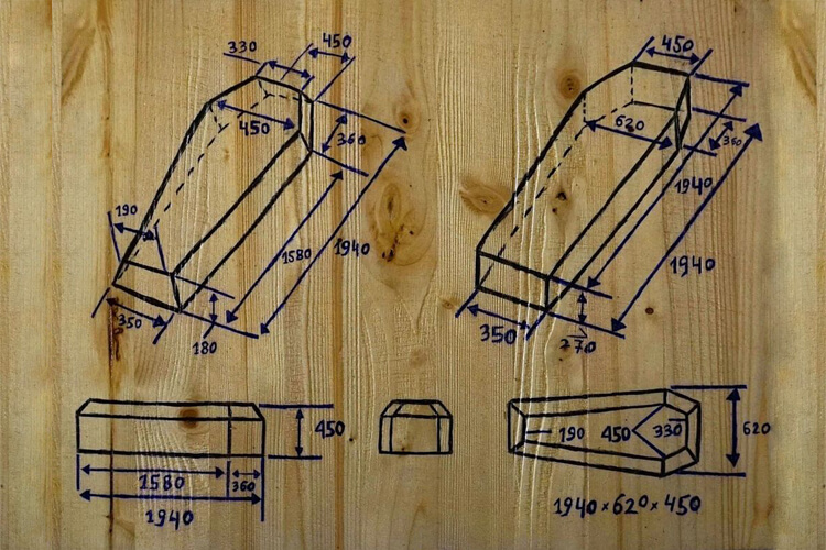 Выбрать гроб по размеру – правило расчёта