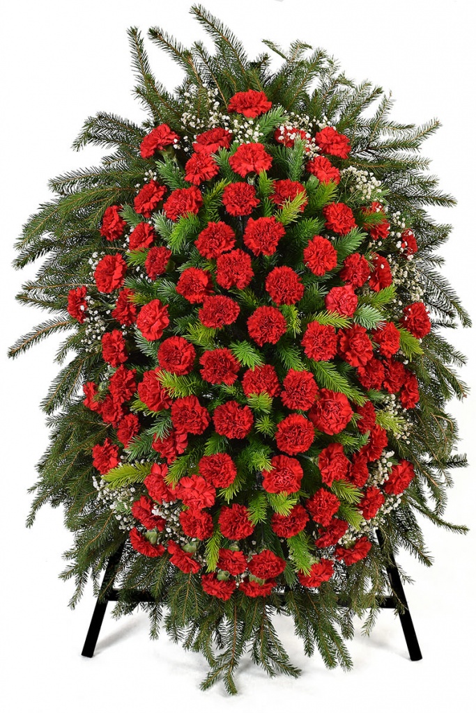 Венок из живых цветов